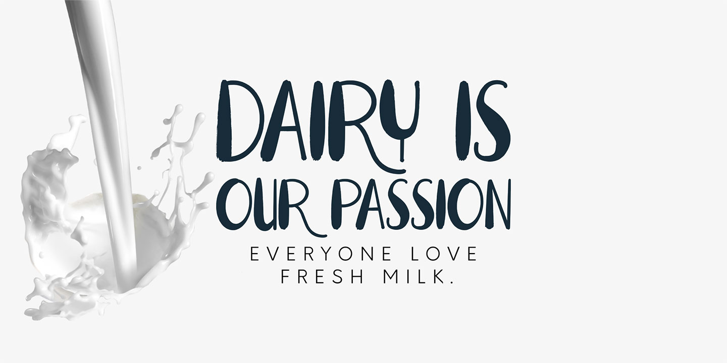 Beispiel einer Fresh Milk Regular-Schriftart